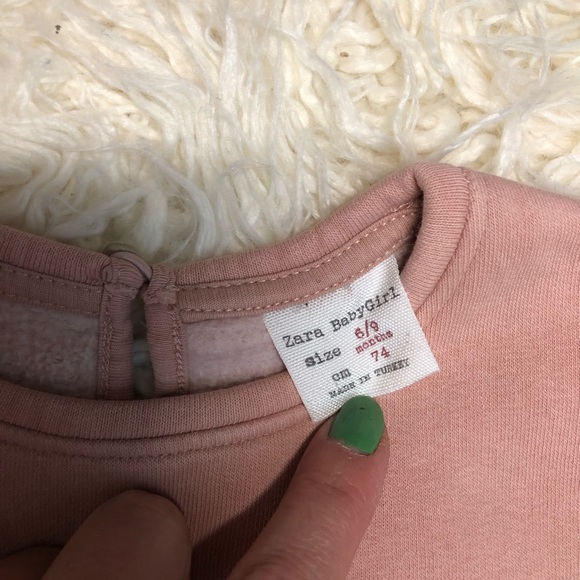Zara Baby Girl long sleeve Sweatshirt, 6-9 month - Picture 3 of 4
